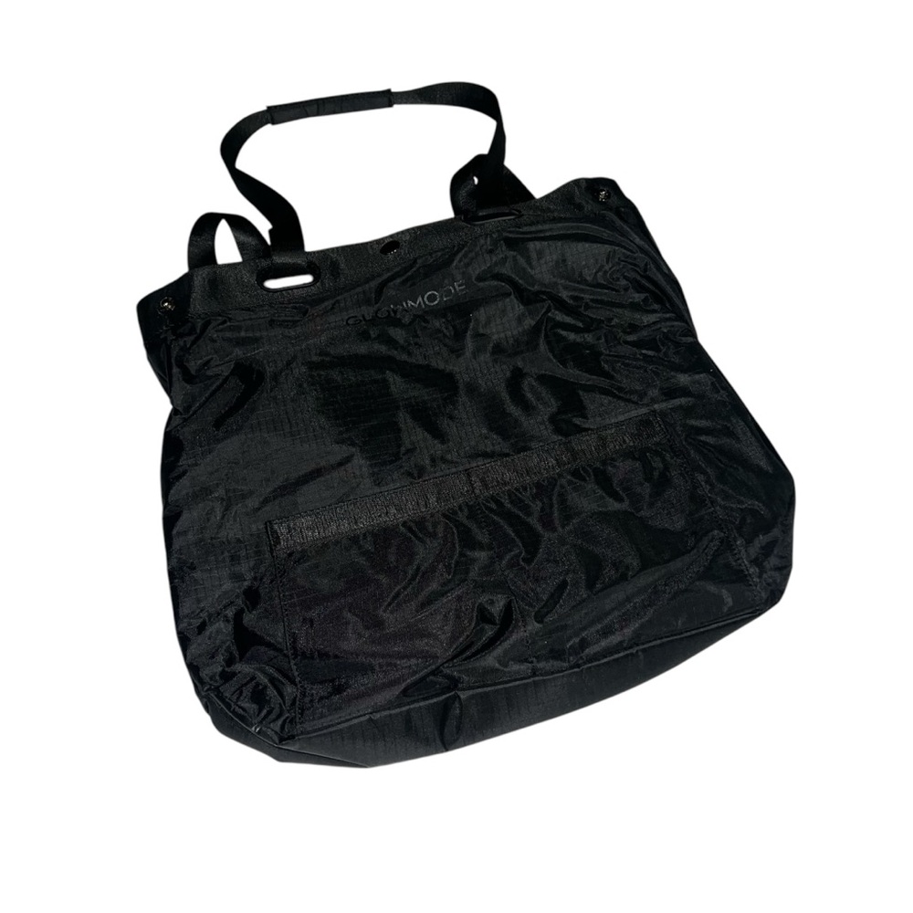 Black rip stop heavy duty tote bag